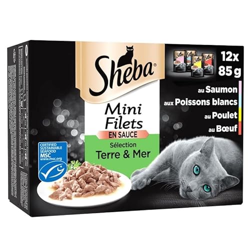 Sheba Frischebeutel für Katzen, Soße mit Fleisch und Gemüse, 12 x 85 g, 3 Stück von Animals