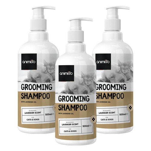 Pflege Shampoo Natürliche Luxusformel für empfindliche Katzen & Hunde - 500 ml - 3er Pack von Animigo