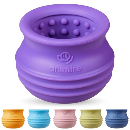 Animire Leckerli-Dosierendes Hundespielzeug, langlebiges interaktives Puzzle-Spielzeug für Hunde, füllbare Hundeanreicherung, gefrorenes Lecklecken-Spielzeug für Langeweile, BPA-freies Silikon von Animire