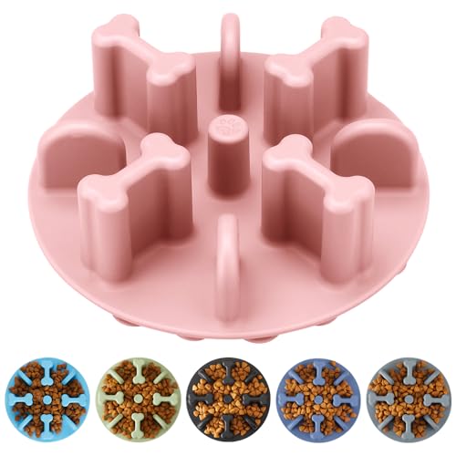 Animire Slow Feeder Hundenäpfe Einsatz, weiches Silikon, Anti-Erstickungs-Puzzle, langsamer Futternapf, rutschfest, langsames Fressen, kompatibel mit regulären erhöhten Hundenäpfen Slow2.0 Animire Slow Feeder Hundenäpfe Einsatz, weiches Silikon, Anti-Erstickungs-Puzzle, langsamer Futternapf, rutschfest, langsames Fressen, kompatibel mit regulären erhöhten Hundenäpfen Slow2.0 von Animire