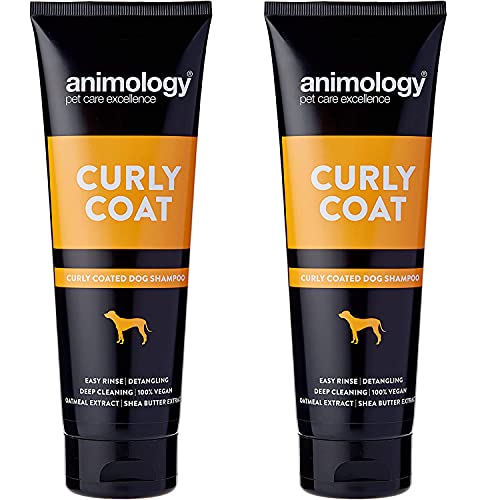 Animology Curly Coat Hundeshampoo | Easy Rinse Formel | Zum Tiefenreinigung und Entwirren | Haferflockenextrakt und Sheabutter Extrakt | Veganes Shampoo | Für alle Felltypen geeignet | 250 ml 2er Pack Animology Curly Coat Hundeshampoo | Easy Rinse Formel | Zum Tiefenreinigung und Entwirren | Haferflockenextrakt und Sheabutter Extrakt | Veganes Shampoo | Für alle Felltypen geeignet | 250 ml 2er Pack von Animology