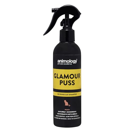 Animology Glamour Puss Cat Shampoo ohne Ausspülen, 250 ml, Pfirsich von Animology