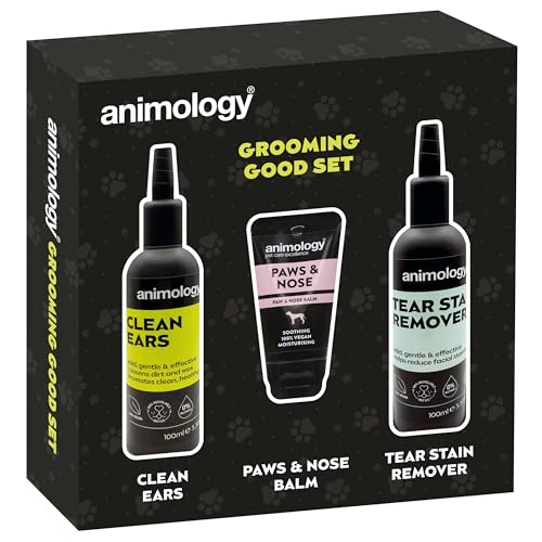 Animology Grooming Good Set, Hund Geschenkset mit Clean Ears Solution, Tränenfleckenentferner und Nasen- und Pfotenbalsam Animology Grooming Good Set, Hund Geschenkset mit Clean Ears Solution, Tränenfleckenentferner und Nasen- und Pfotenbalsam von Animology