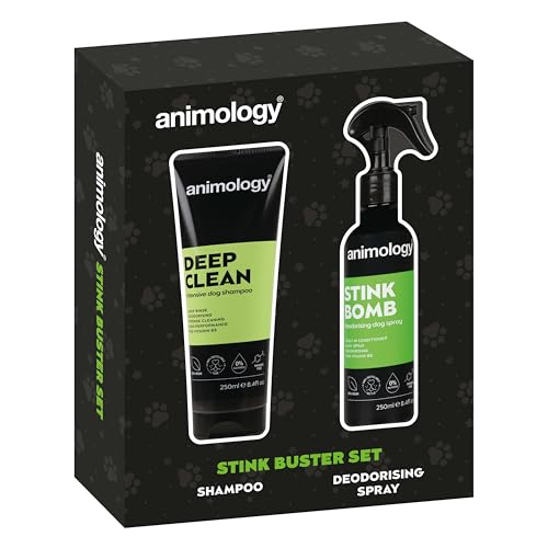 Animology Stink Buster Set, Hundepflege-Geschenkset mit Tiefenreinigungs-Shampoo und Stink Bomb Deodorierspray Animology Stink Buster Set, Hundepflege-Geschenkset mit Tiefenreinigungs-Shampoo und Stink Bomb Deodorierspray von Animology
