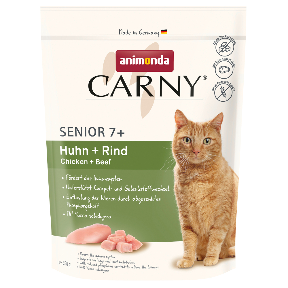 1 + 1 gratis! 2 x animonda Carny - Senior Huhn + Rind (2 x 350 g) von Animonda Carny