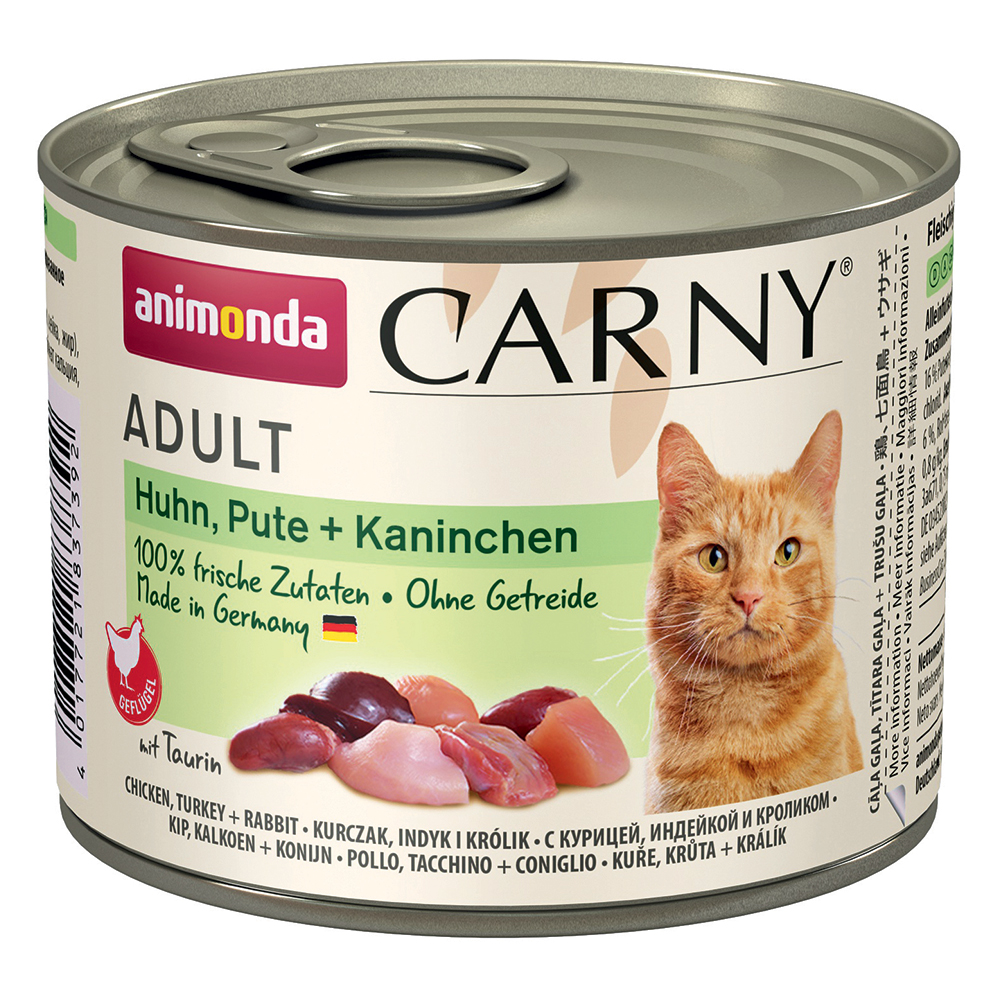 animonda Carny Adult 6 x 200 g - Huhn, Pute & Kaninchen animonda Carny Adult 6 x 200 g - Huhn, Pute & Kaninchen von Animonda Carny