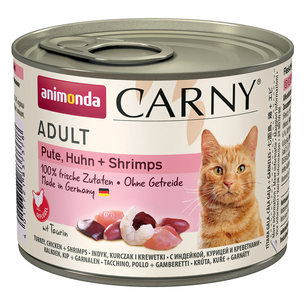 animonda Carny Adult 6 x 200 g - Pute, Huhn & Shrimps von Animonda Carny