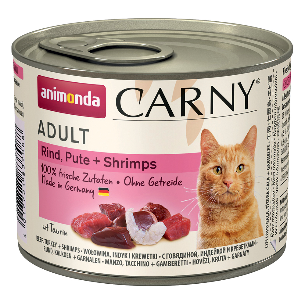 animonda Carny Adult 6 x 200 g - Rind, Pute & Shrimps von Animonda Carny