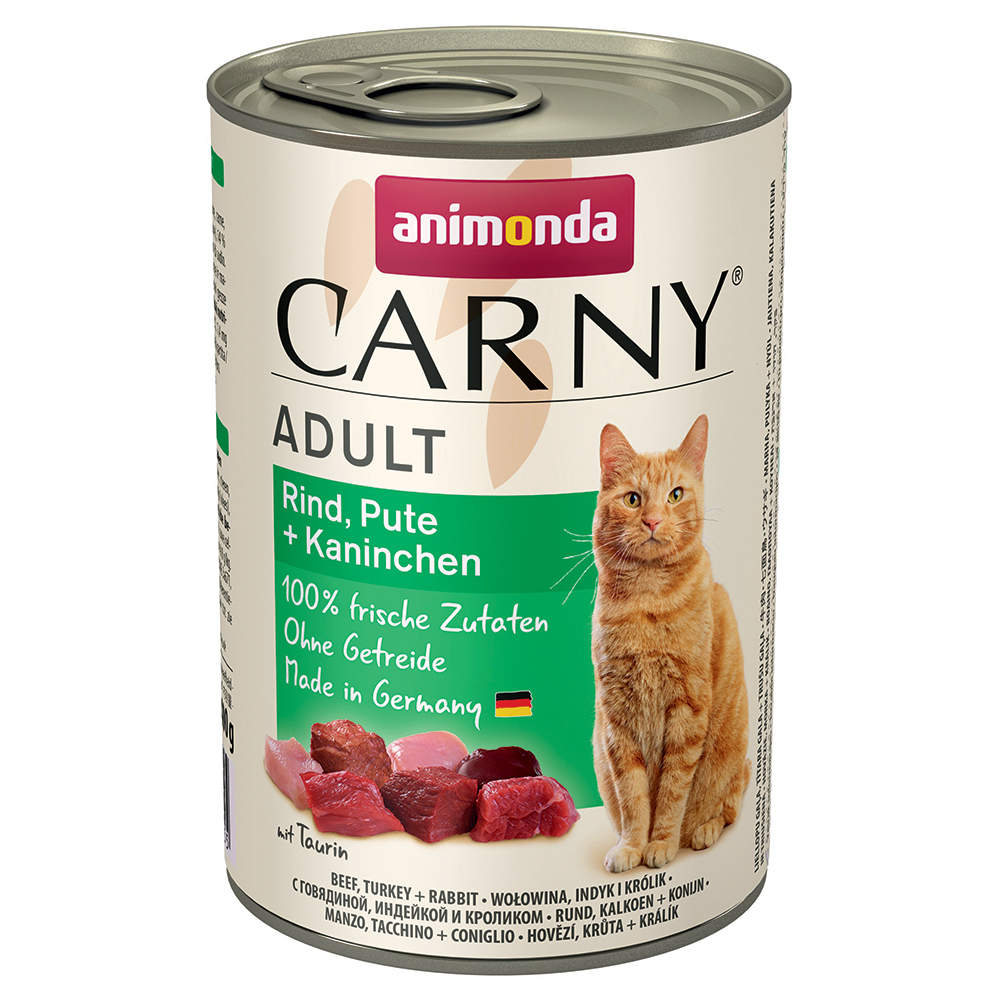 animonda Carny Adult 6 x 400 g - Rind, Pute & Kaninchen von Animonda Carny