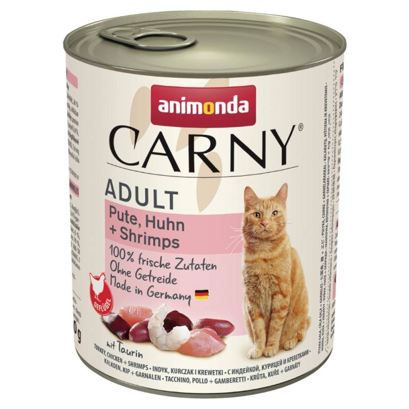 animonda Carny Adult 6 x 800 g - Pute, Huhn & Shrimps von Animonda Carny