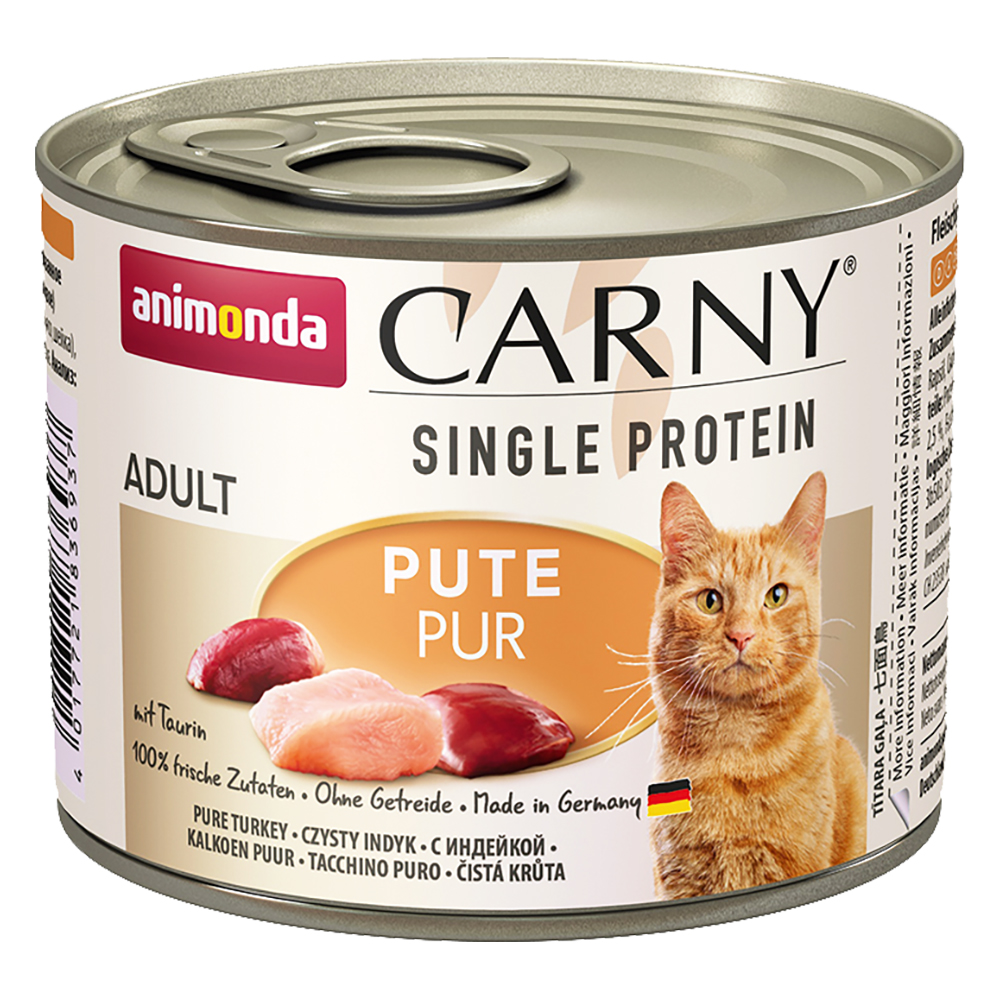 animonda Carny Single Protein Adult 6 x 200 g - Pute pur von Animonda Carny