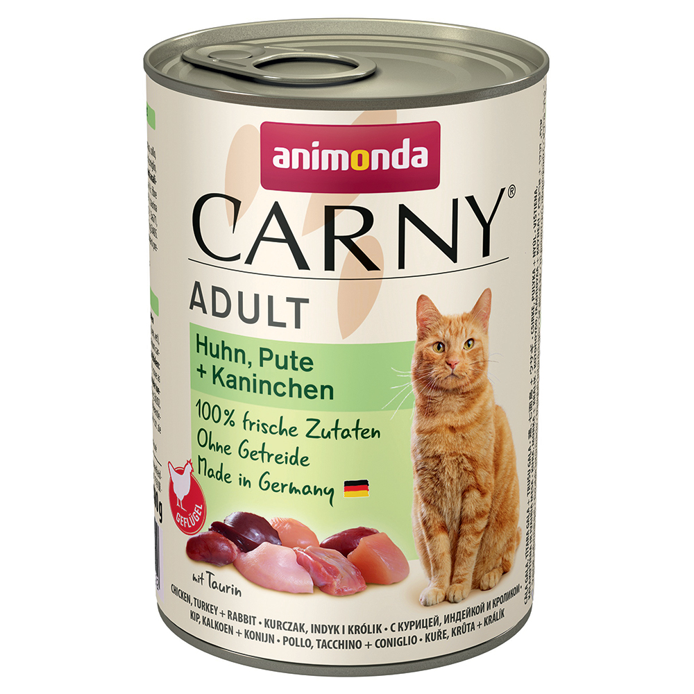 Sparpaket animonda Carny Adult 12 x 400g - Huhn, Pute & Kaninchen von Animonda Carny