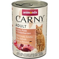 animonda Carny Adult 400g x 24 - Sparpaket - Huhn, Pute & Entenherzen von Animonda Carny