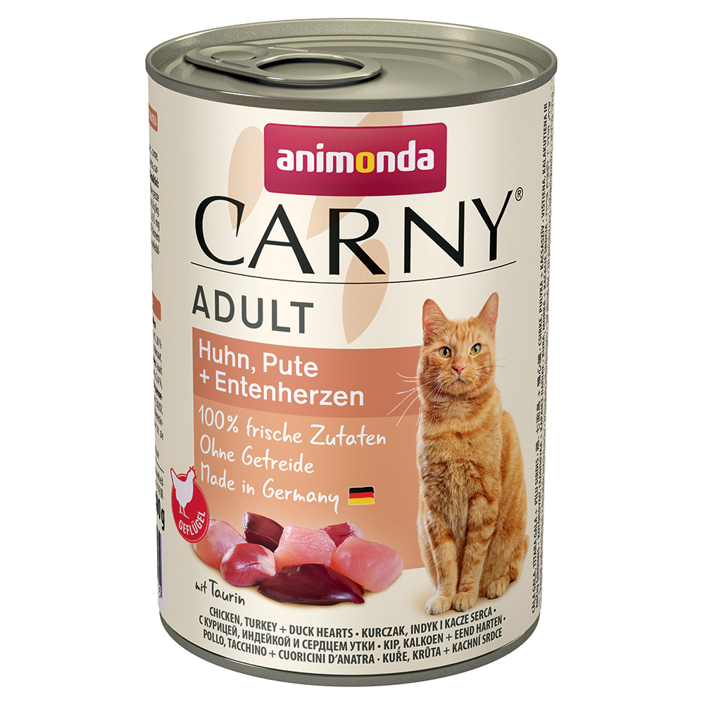 Sparpaket animonda Carny Adult 24 x 400 g - Huhn, Pute & Entenherzen Sparpaket animonda Carny Adult 24 x 400 g - Huhn, Pute & Entenherzen von Animonda Carny
