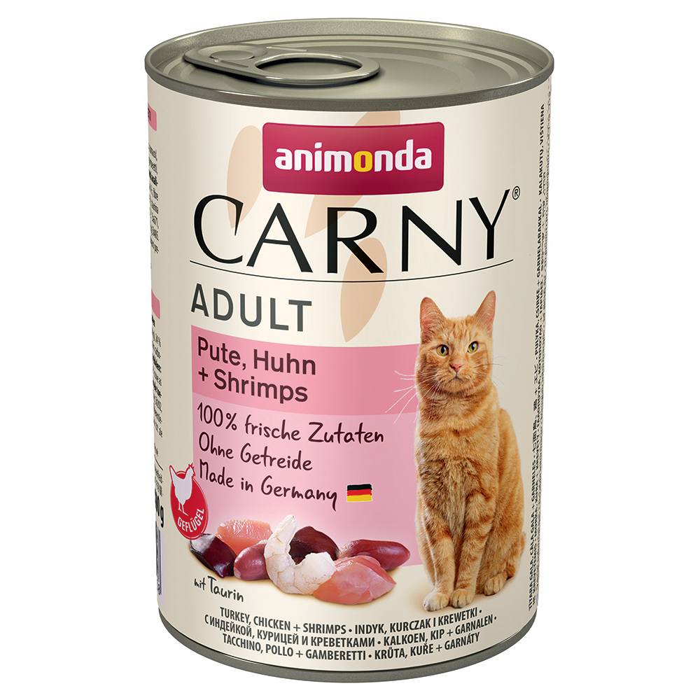 Sparpaket animonda Carny Adult 24 x 400 g - Pute, Huhn & Shrimps von Animonda Carny