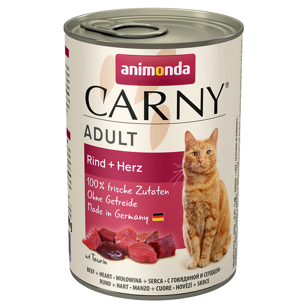 Sparpaket animonda Carny Adult 24 x 400 g - Rind & Herz Sparpaket animonda Carny Adult 24 x 400 g - Rind & Herz von Animonda Carny