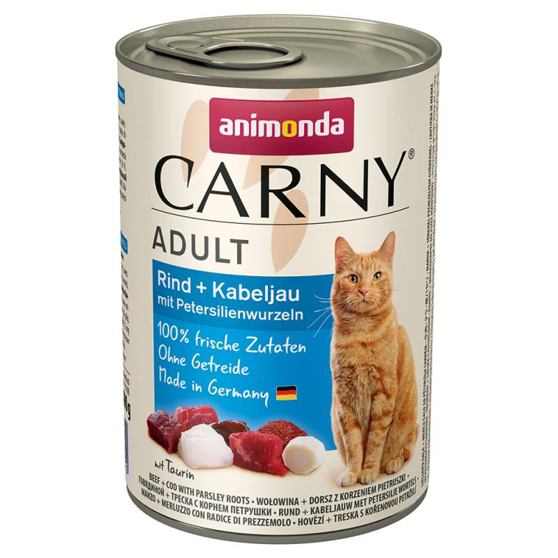 Sparpaket animonda Carny Adult 24 x 400 g - Rind & Kabeljau mit Petersilienwurzel von Animonda Carny