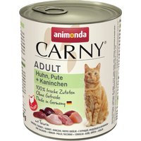 animonda Carny Adult 800g x 24 - Sparpaket - Huhn, Pute & Kaninchen von Animonda Carny