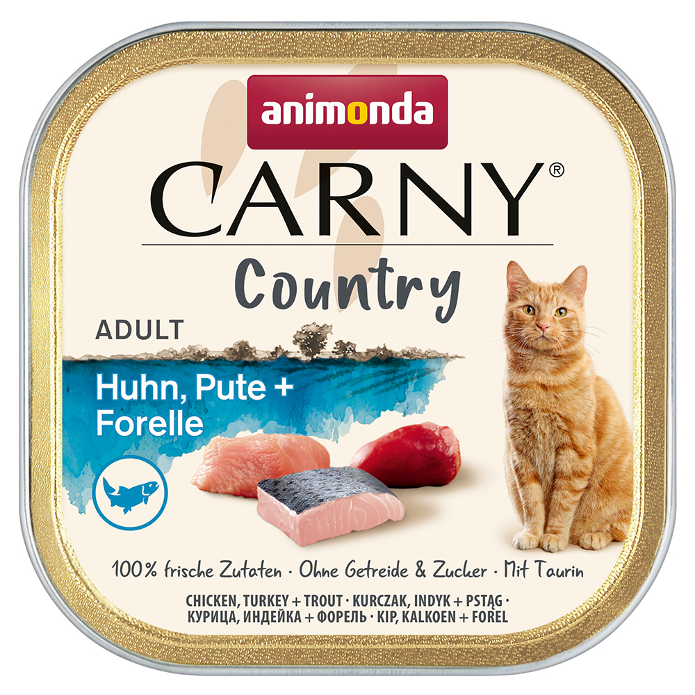 Sparpaket animonda Carny Country Adult 64 x 100 g - Huhn, Pute + Forelle von Animonda Carny