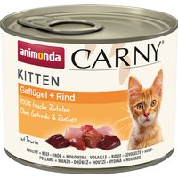 Sparpaket animonda Carny Kitten 24 x 200 g - Geflügel & Rind von Animonda Carny