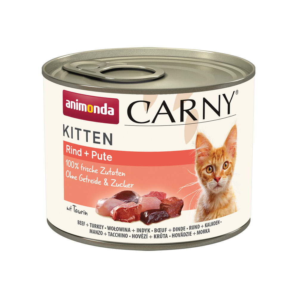 Sparpaket animonda Carny Kitten 24 x 200 g - Rind & Pute Sparpaket animonda Carny Kitten 24 x 200 g - Rind & Pute von Animonda Carny