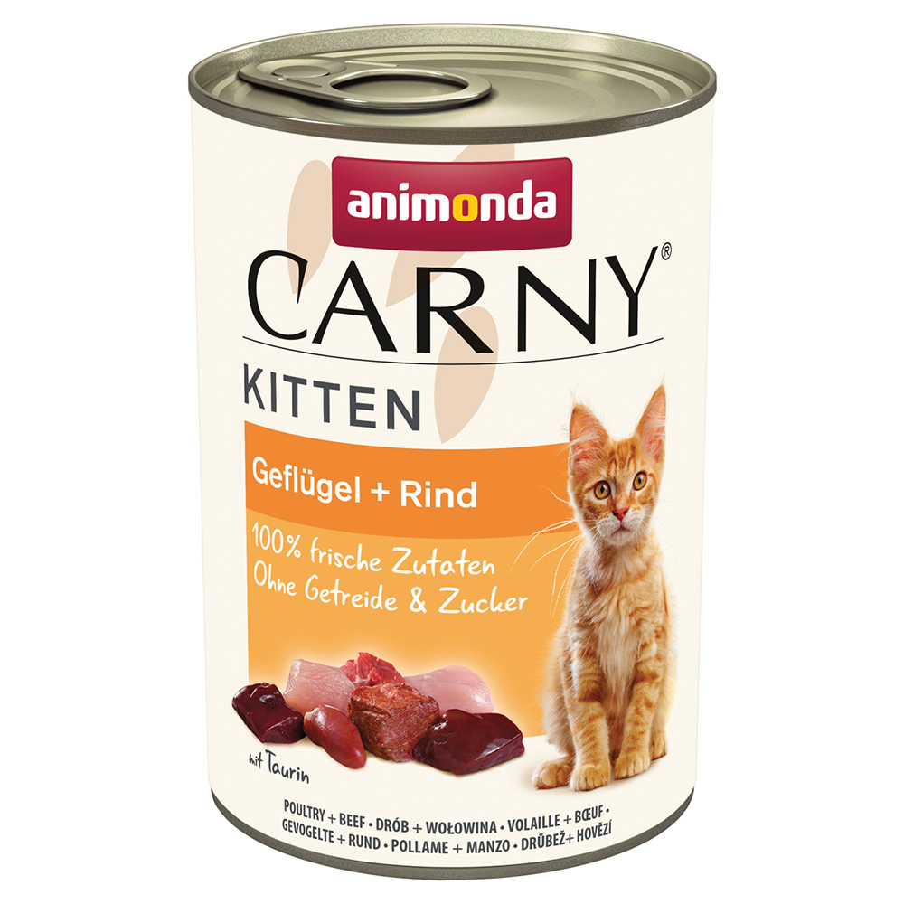 Sparpaket animonda Carny Kitten 24 x 400 g - Geflügel & Rind von Animonda Carny