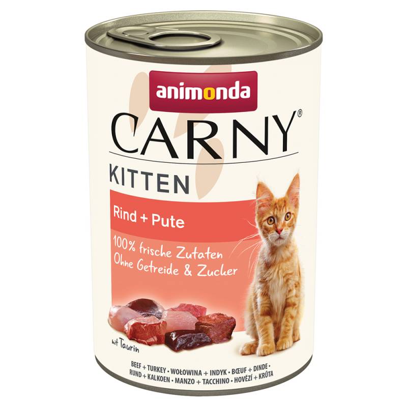Sparpaket animonda Carny Kitten 24 x 400 g - Rind & Pute von Animonda Carny
