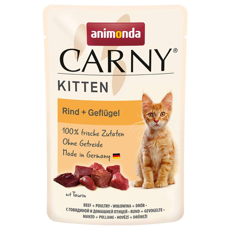 Sparpaket animonda Carny Kitten Pouch 24 x 85 g - Rind + Geflügel Sparpaket animonda Carny Kitten Pouch 24 x 85 g - Rind + Geflügel von Animonda Carny