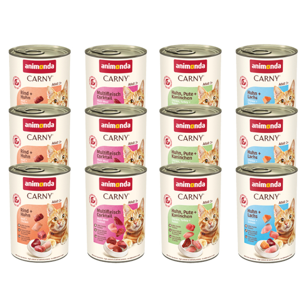 Sparpaket animonda Carny Adult 12 x 400 g - Gourmet-Auswahl (4 Sorten) von Animonda Carny