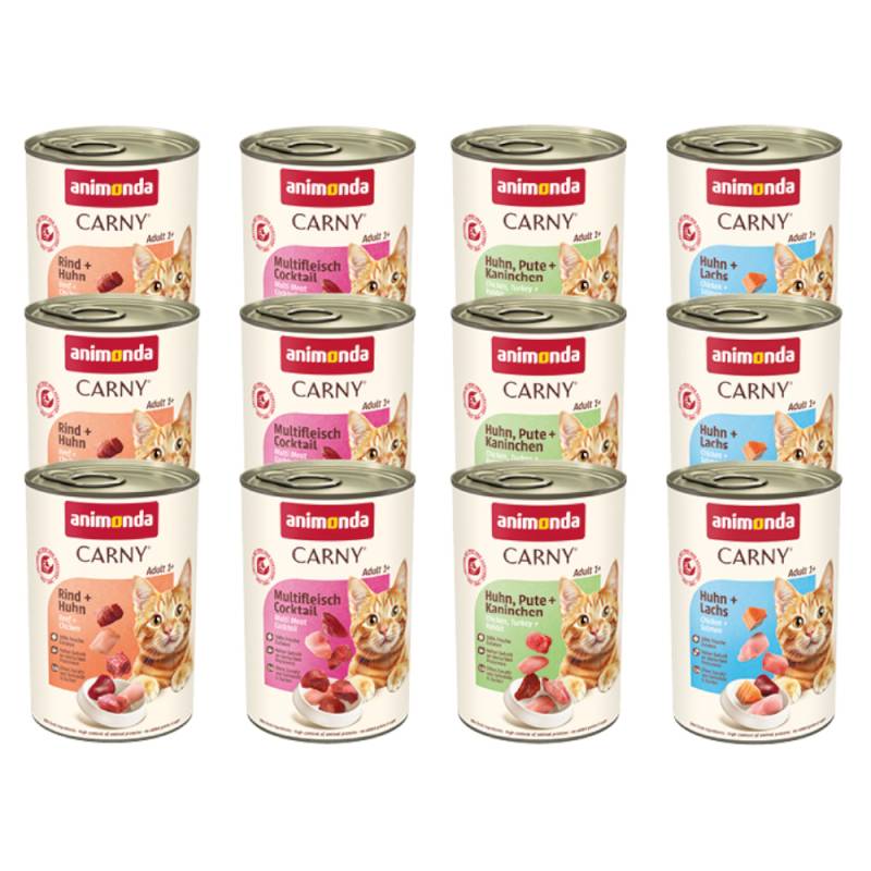 Sparpaket animonda Carny Adult 12 x 400 g - Gourmet-Auswahl (4 Sorten) von Animonda Carny