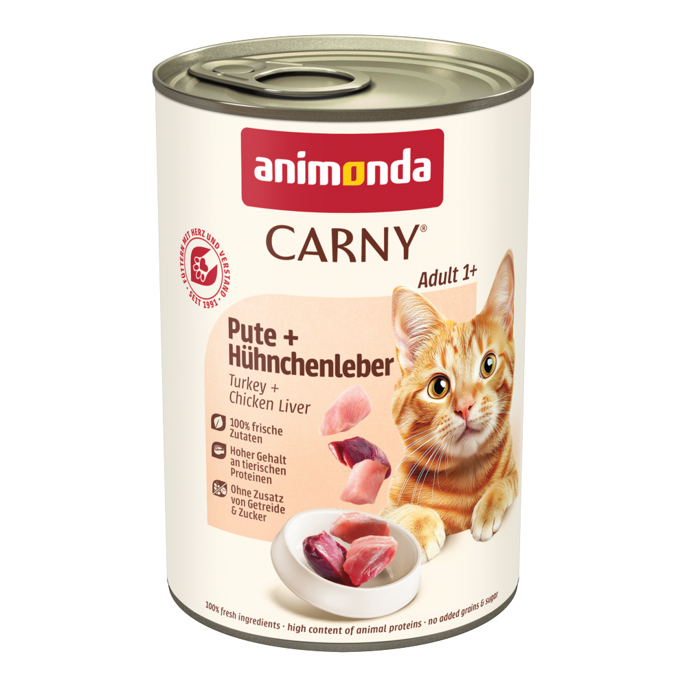 Sparpaket animonda Carny Adult 24 x 400 g - Pute & Hühnchenleber Sparpaket animonda Carny Adult 24 x 400 g - Pute & Hühnchenleber von Animonda Carny