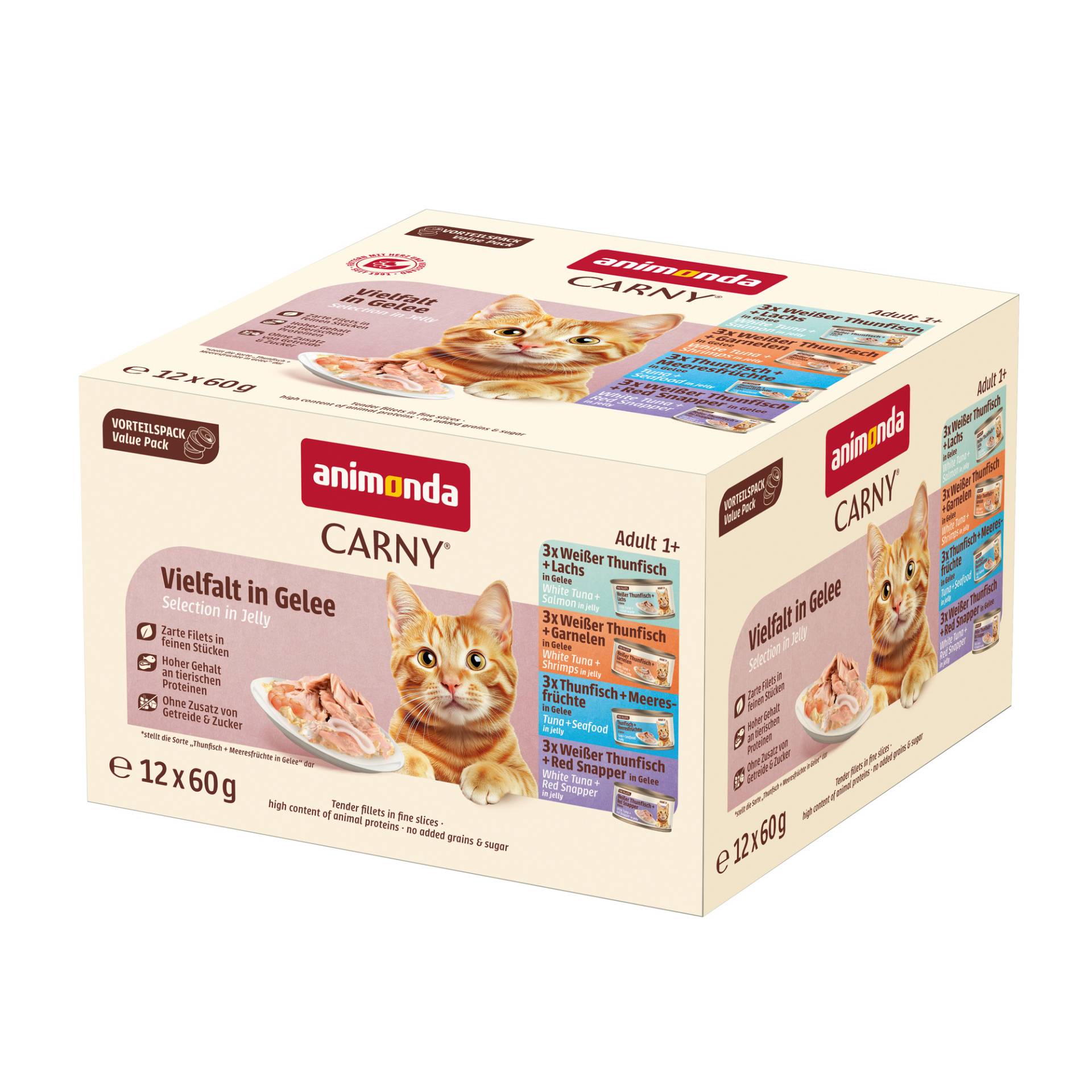 Sparpaket animonda Carny Adult Fine Fillets in Gelee 24 x 60 g - Mixpaket (4 Sorten) von Animonda Carny