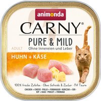 Sparpaket animonda Carny Adult Pure & Mild 64 x 100 g - Huhn + Käse von Animonda Carny