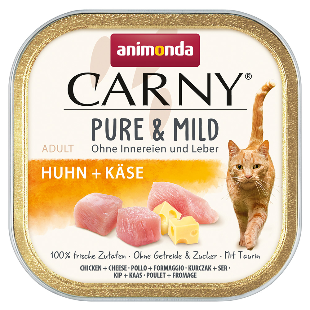 Sparpaket animonda Carny Adult Pure & Mild 64 x 100 g - Huhn + Käse von Animonda Carny
