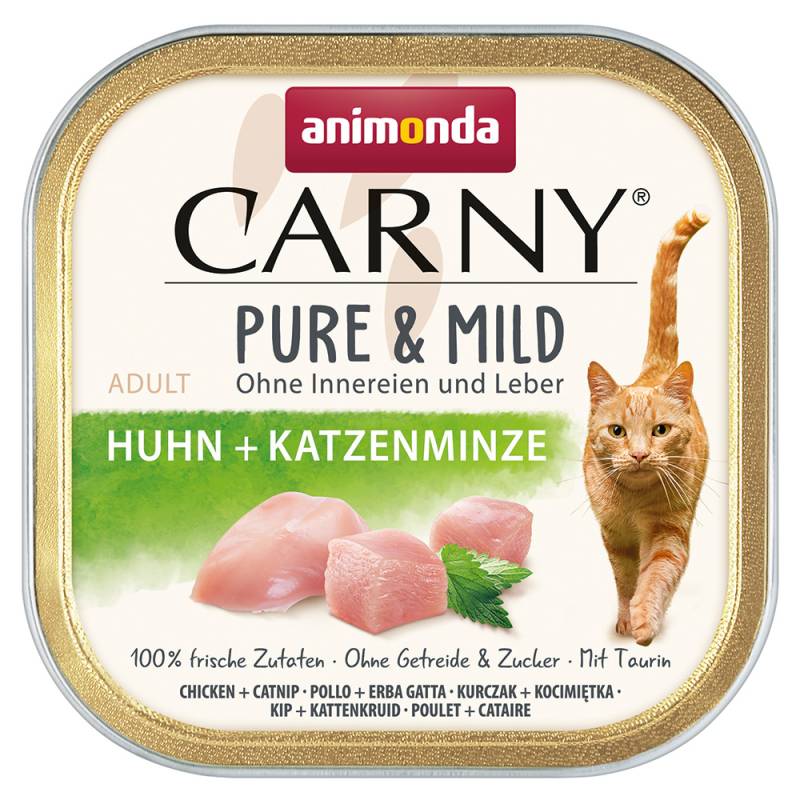 Sparpaket animonda Carny Adult Pure & Mild 64 x 100 g - Huhn + Katzenminze von Animonda Carny