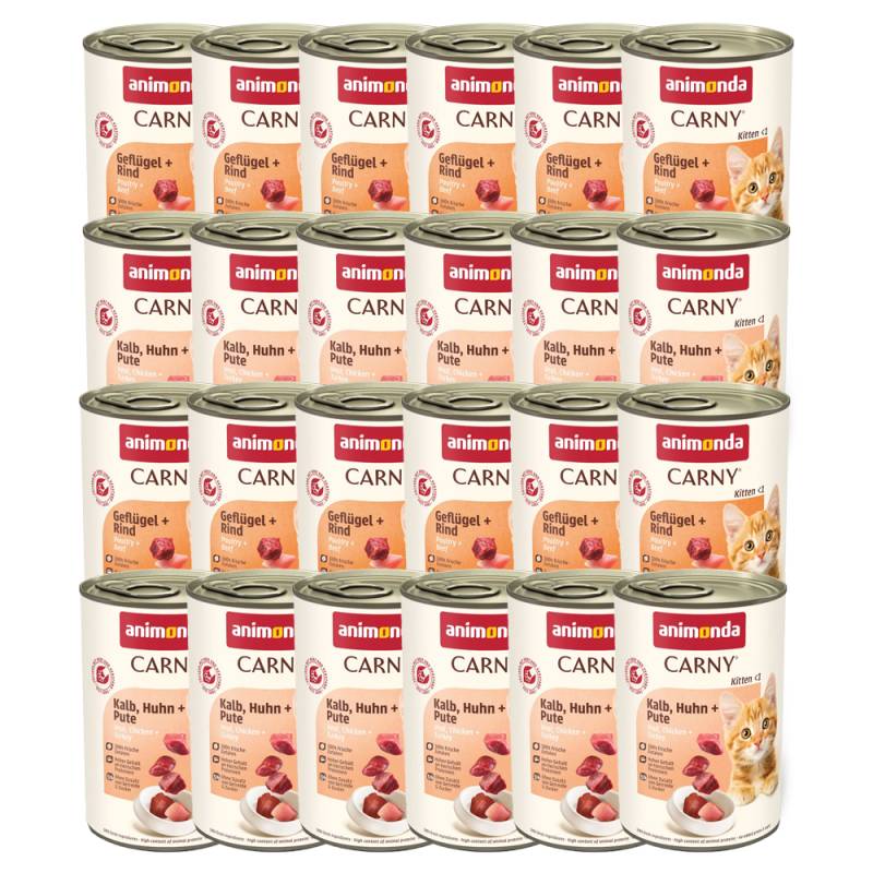 Sparpaket animonda Carny Kitten 24 x 400 g - Mix (2 Sorten) von Animonda Carny