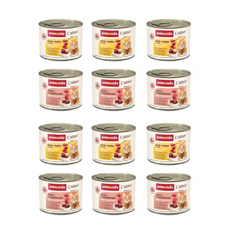 Sparpaket animonda Carny Senior 24 x 200 g - Mixpaket Senior (2 Sorten) von Animonda Carny