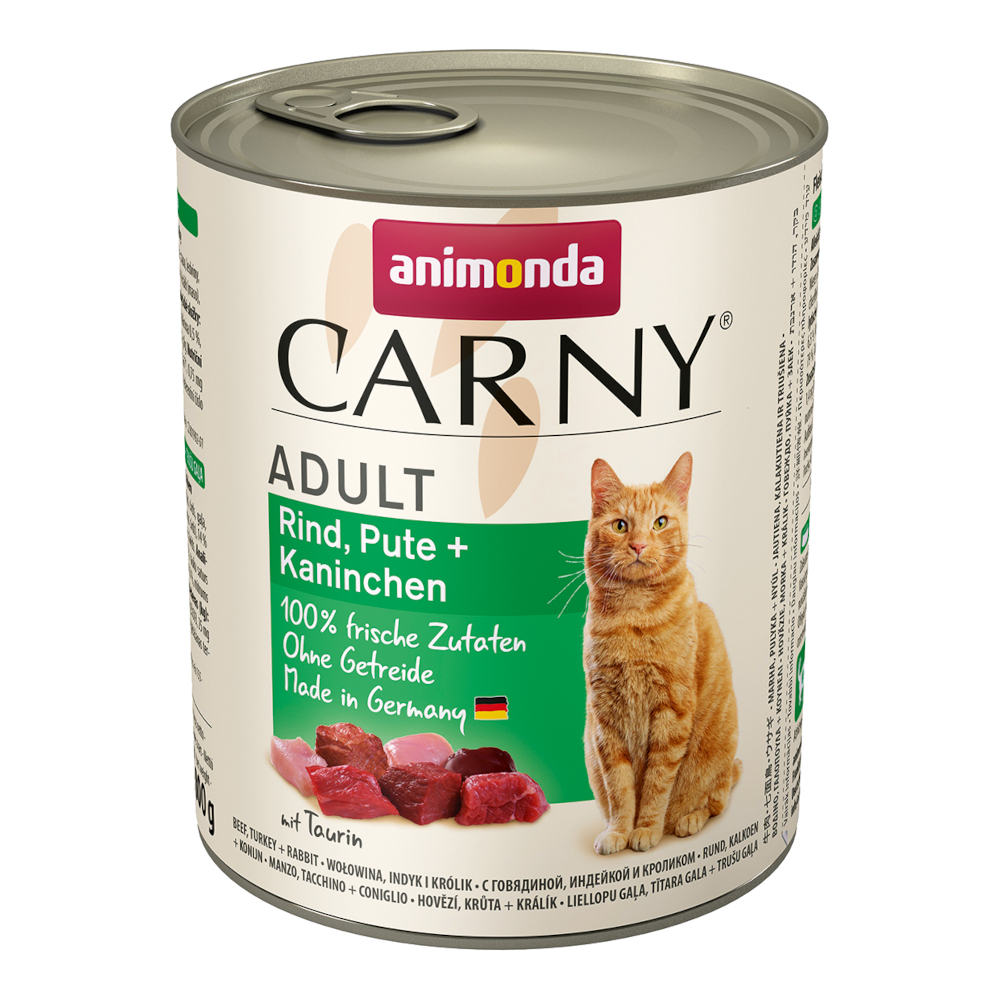 animonda Carny Adult 6 x 800 g - Rind, Pute + Kaninchen animonda Carny Adult 6 x 800 g - Rind, Pute + Kaninchen von Animonda Carny