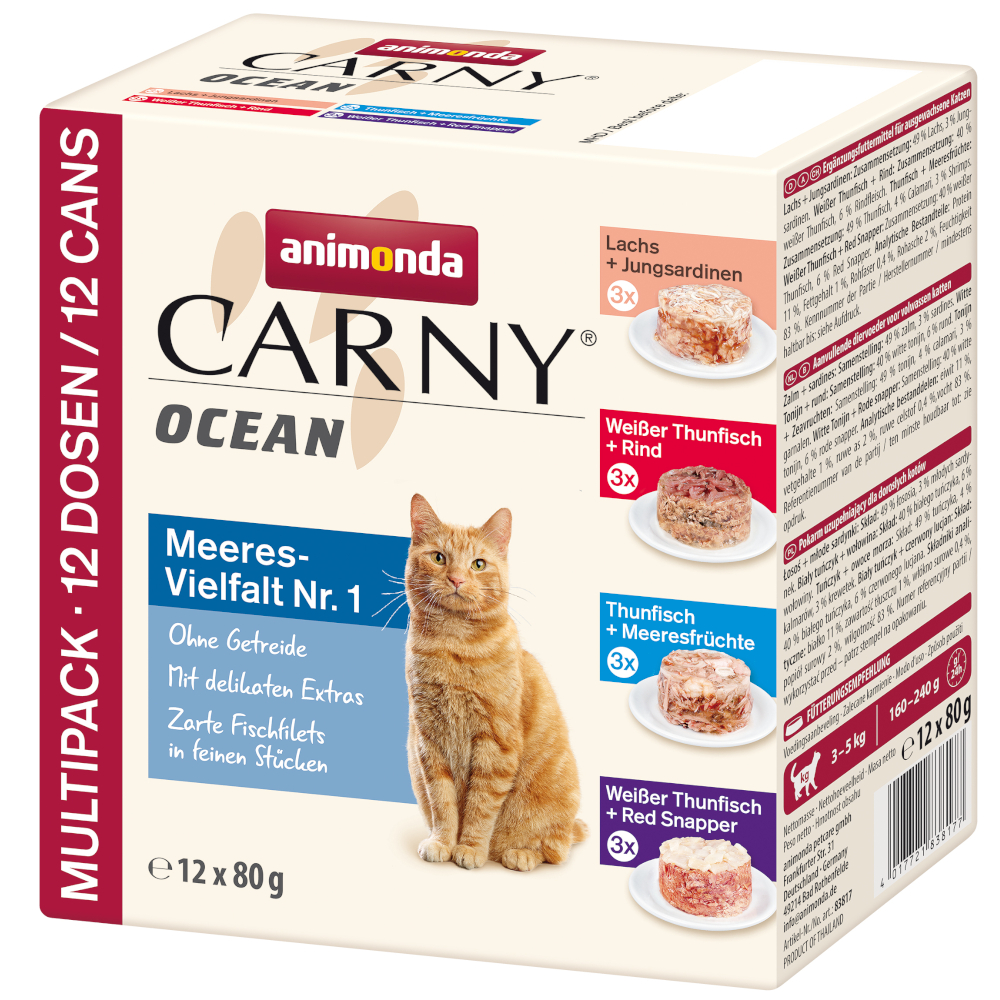animonda Carny Ocean 12 x 80 g - Thunfisch + Meeresfrüchte animonda Carny Ocean 12 x 80 g - Thunfisch + Meeresfrüchte von Animonda Carny