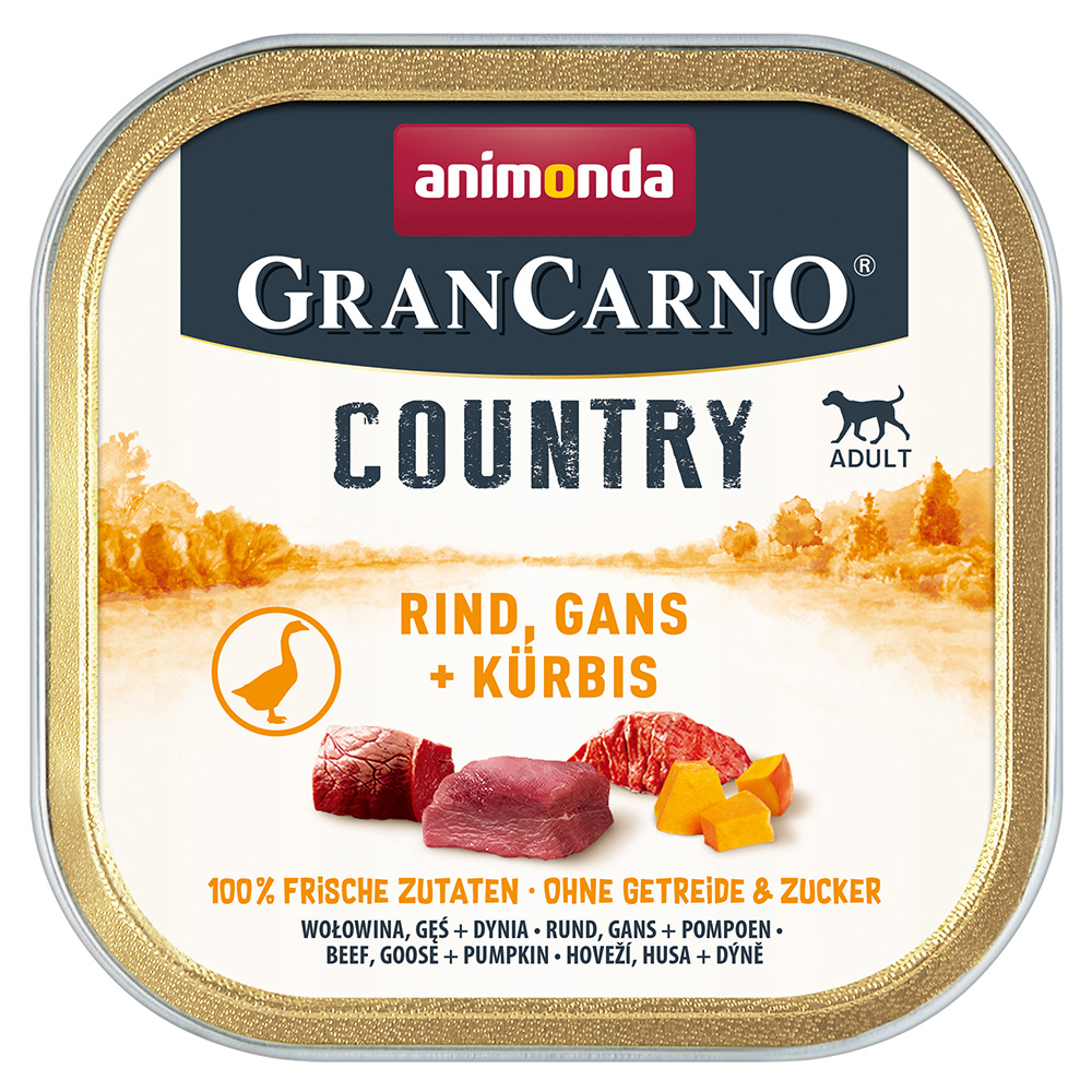 animonda GranCarno Adult Country 22 x 150 g - Rind, Gans & Kürbis von Animonda GranCarno