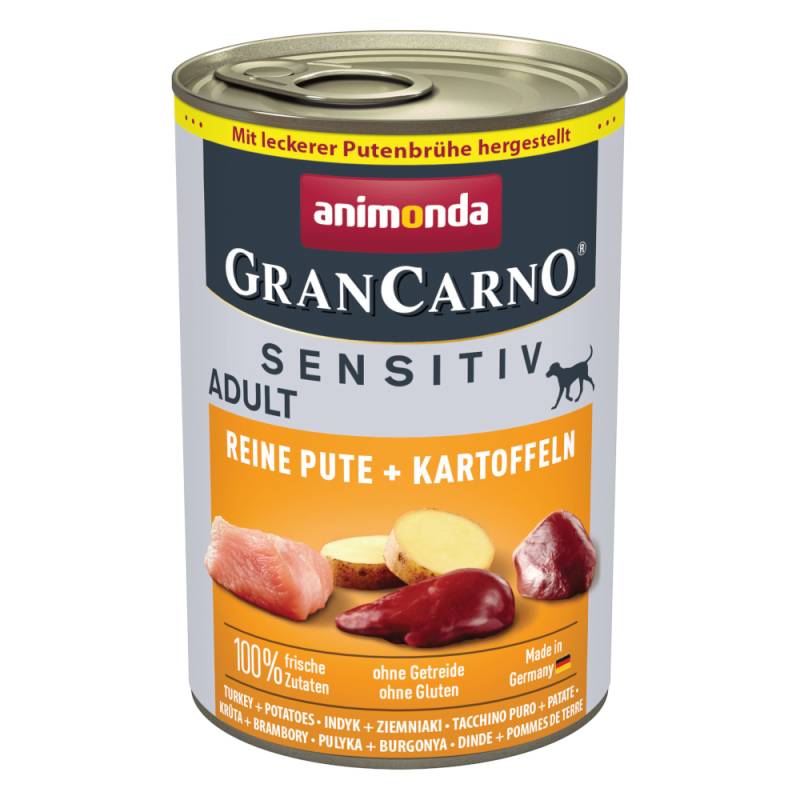 animonda GranCarno Adult Sensitive 24 x 400 g - Reine Pute & Kartoffeln von Animonda GranCarno