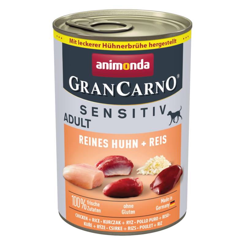 animonda GranCarno Adult Sensitive 24 x 400 g - Reines Huhn & Reis von Animonda GranCarno