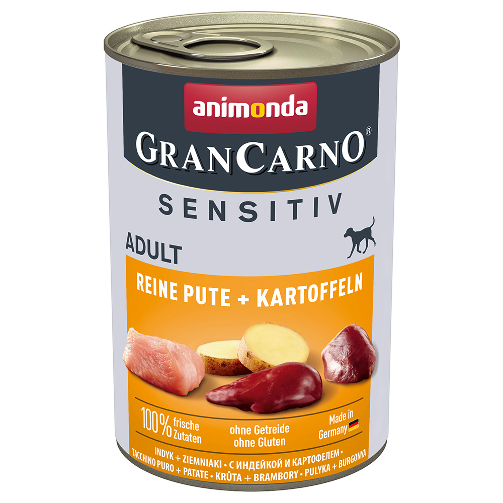animonda GranCarno Adult Sensitive 6 x 400 g - Reine Pute & Kartoffeln von Animonda GranCarno