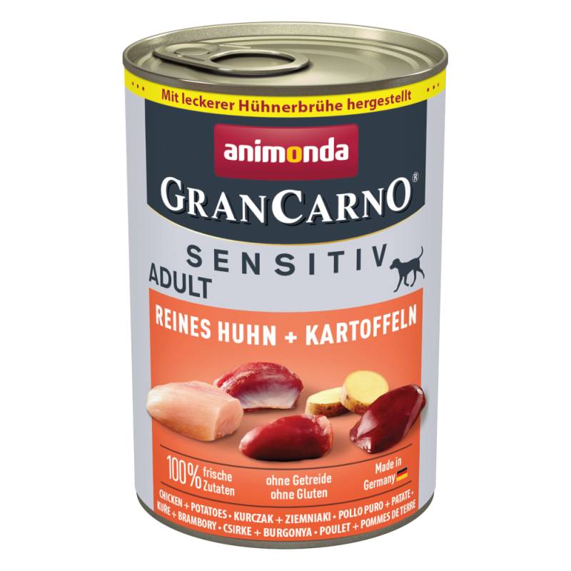 animonda GranCarno Adult Sensitive 6 x 400 g - Reines Huhn & Kartoffeln von Animonda GranCarno