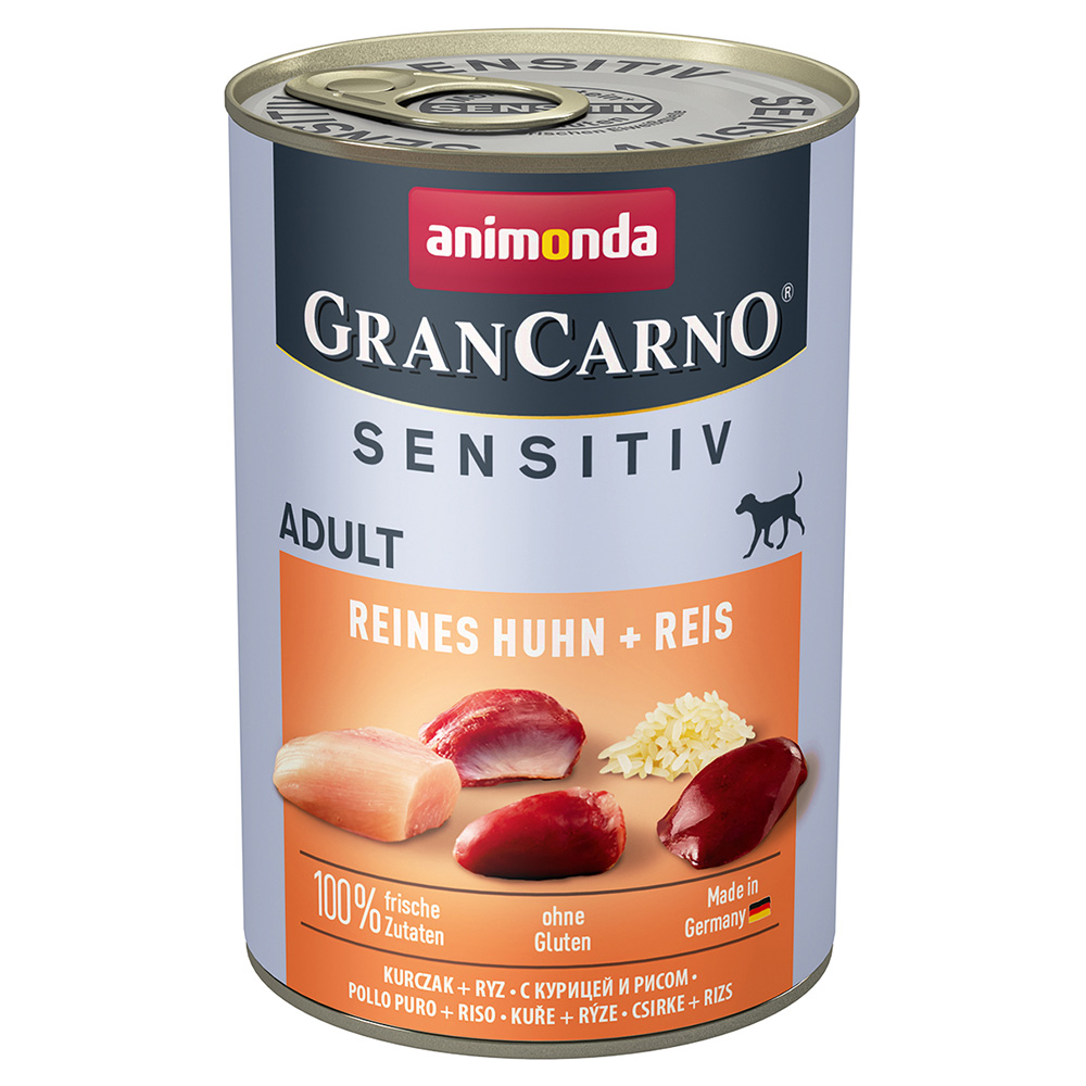 animonda GranCarno Adult Sensitive 6 x 400 g - Reines Huhn & Reis von Animonda GranCarno