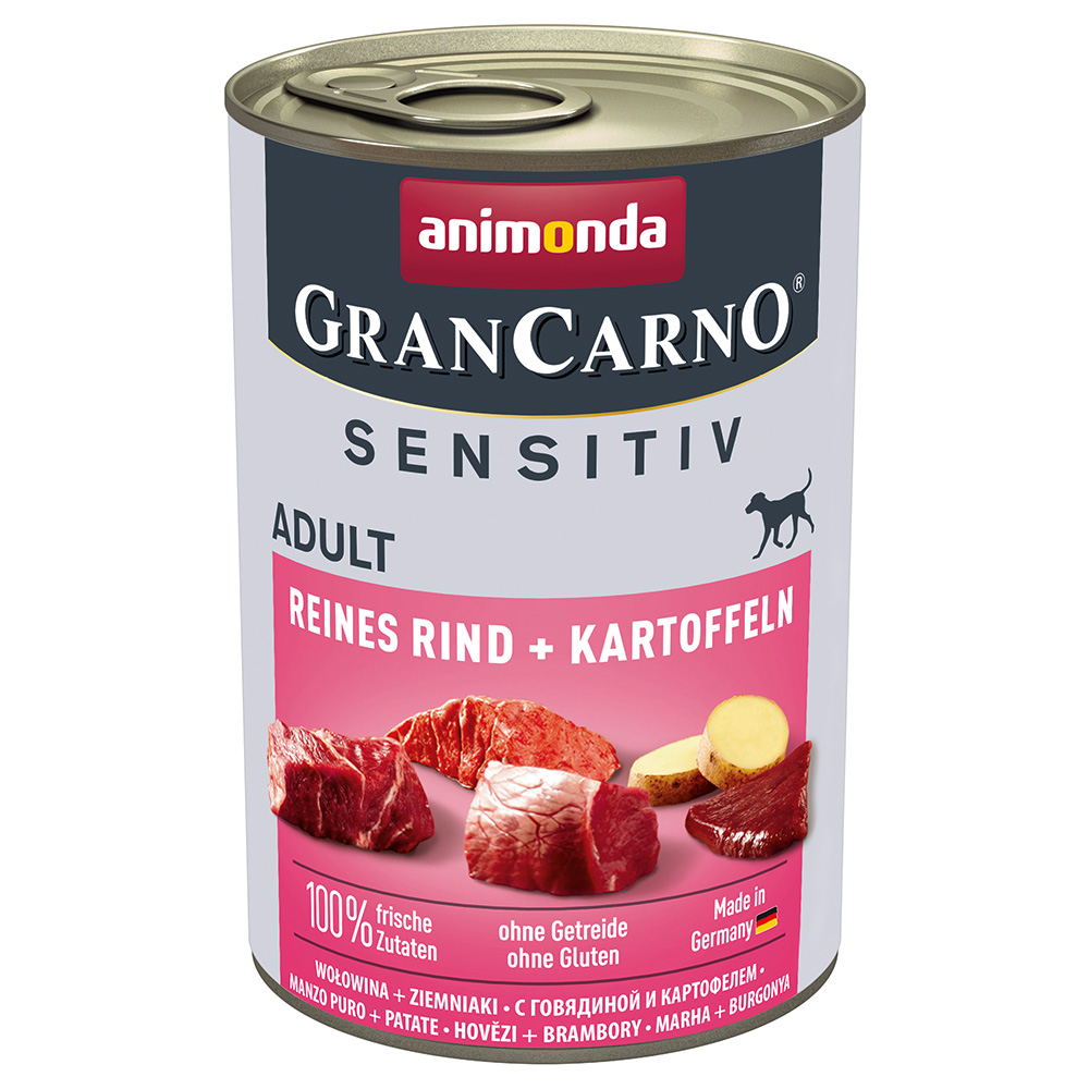 animonda GranCarno Adult Sensitive 6 x 400 g - Reines Rind & Kartoffeln von Animonda GranCarno