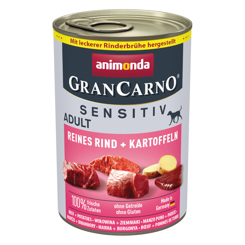 animonda GranCarno Adult Sensitive 6 x 400 g - Reines Rind & Kartoffeln von Animonda GranCarno