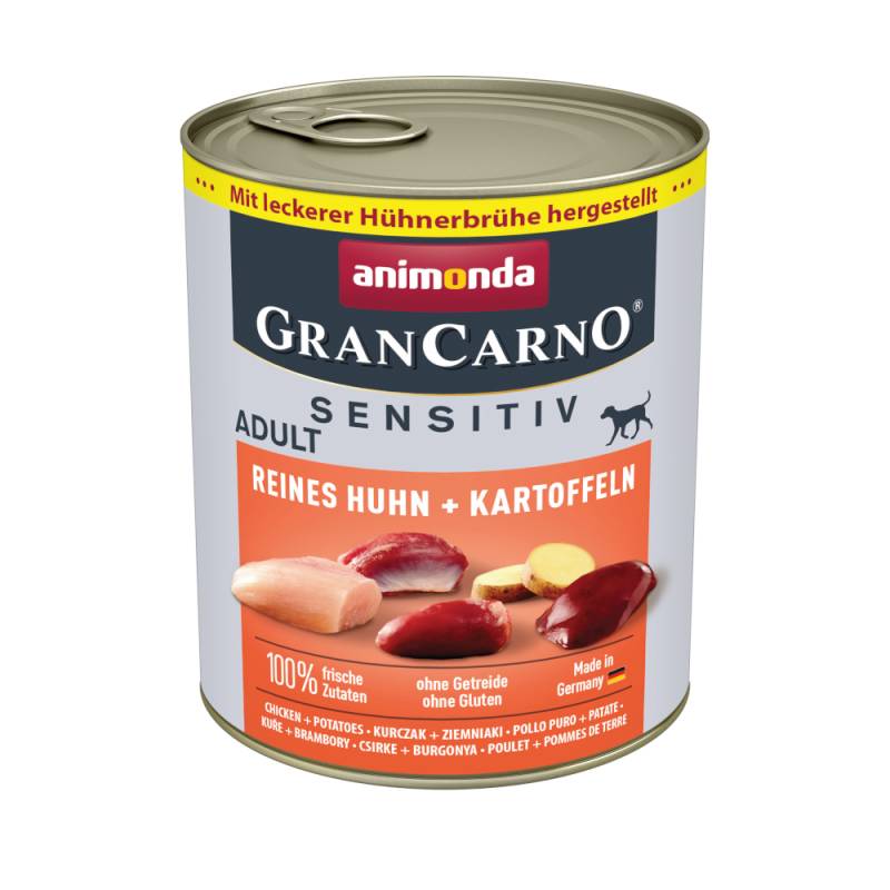 animonda GranCarno Adult Sensitive 6 x 800 g - Reines Huhn & Kartoffeln von Animonda GranCarno