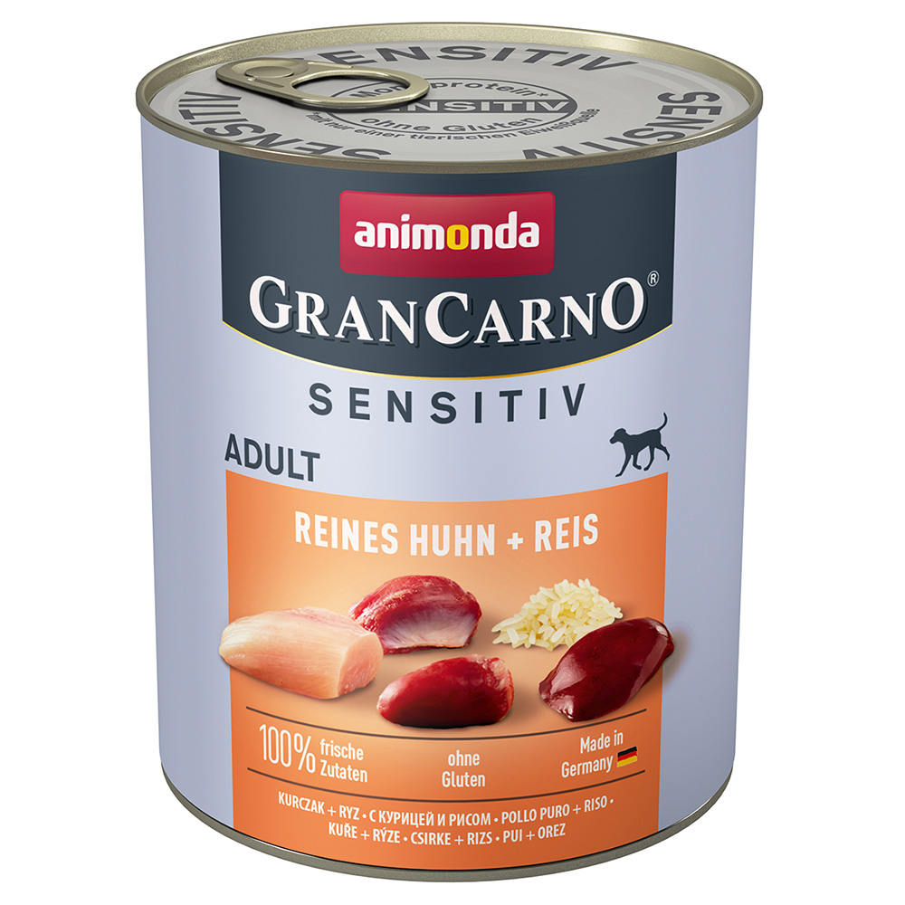 animonda GranCarno Adult Sensitive 6 x 800 g - Reines Huhn & Reis von Animonda GranCarno