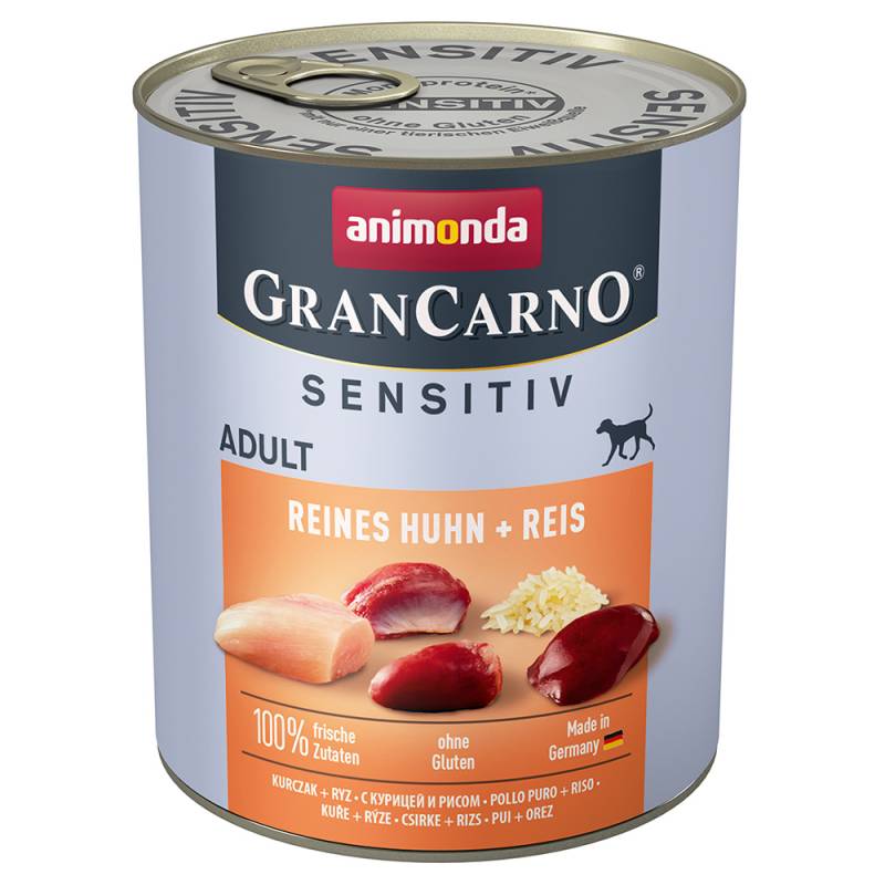 animonda GranCarno Adult Sensitive 6 x 800 g - Reines Huhn & Reis von Animonda GranCarno